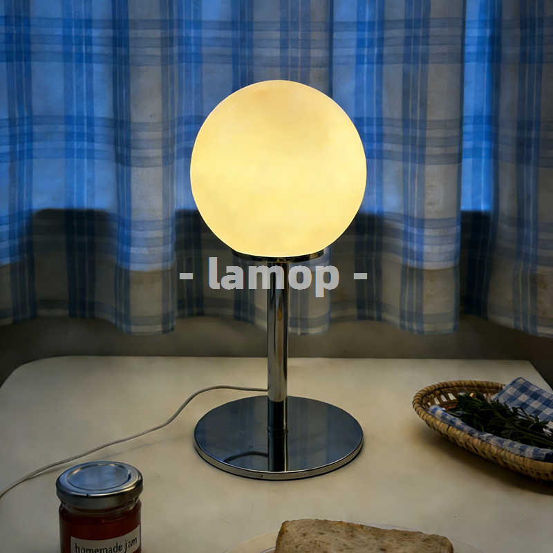 Lighting Table Decor - Lampada da Tavolo a Globo Cromato
