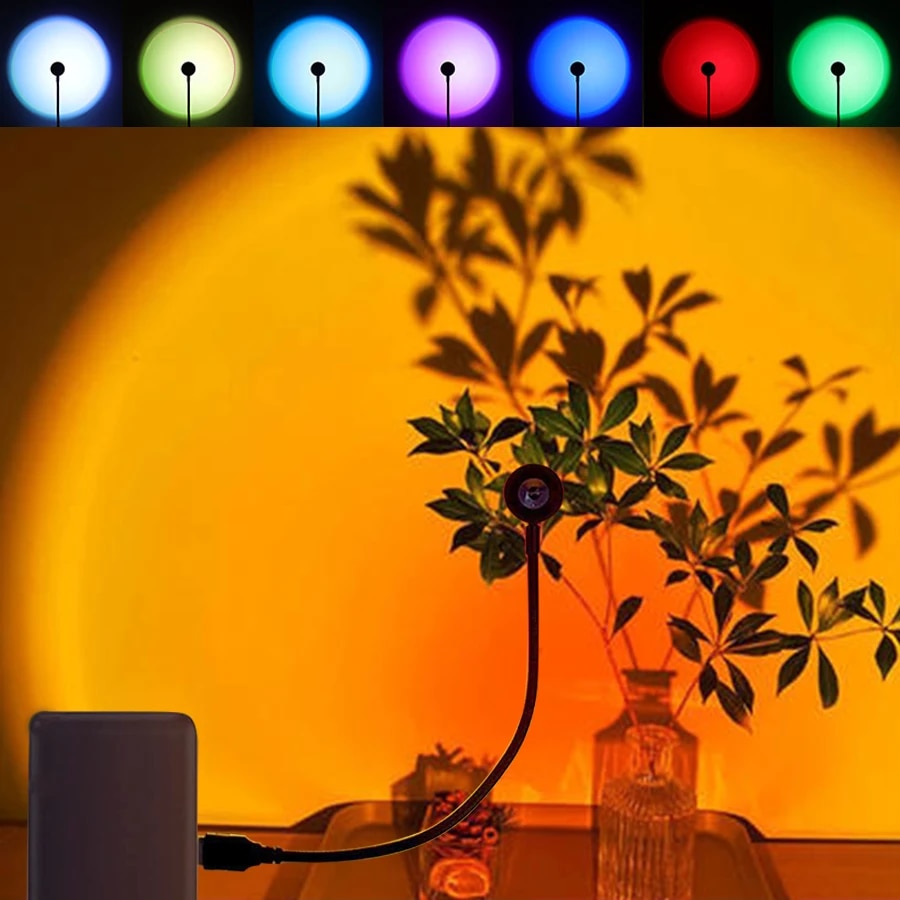 Sunset Lamp Projection - MeeToo USB Lampada da atmosfera al