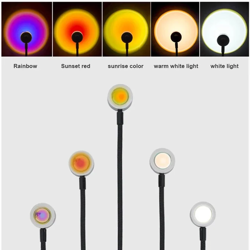 Sunset Lamp Projection - Lampada da proiezione USB Tramonto Arcobaleno