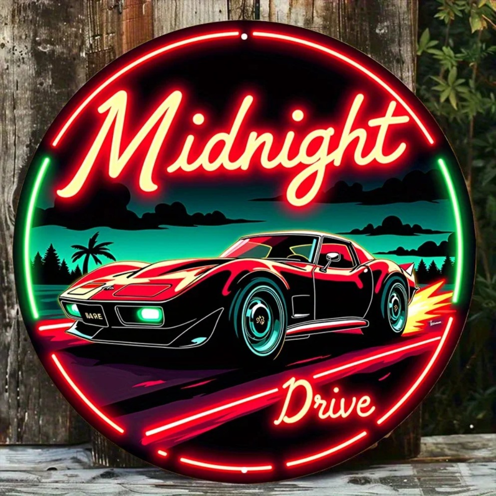 Vintage Lighting Decor - Insegna per auto al neon vintage