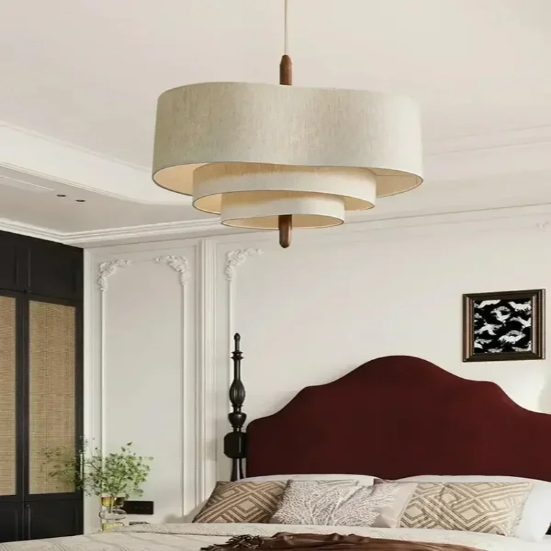 Japanese Lighting Decor - Lampadario a soffitto in tessuto giapponese