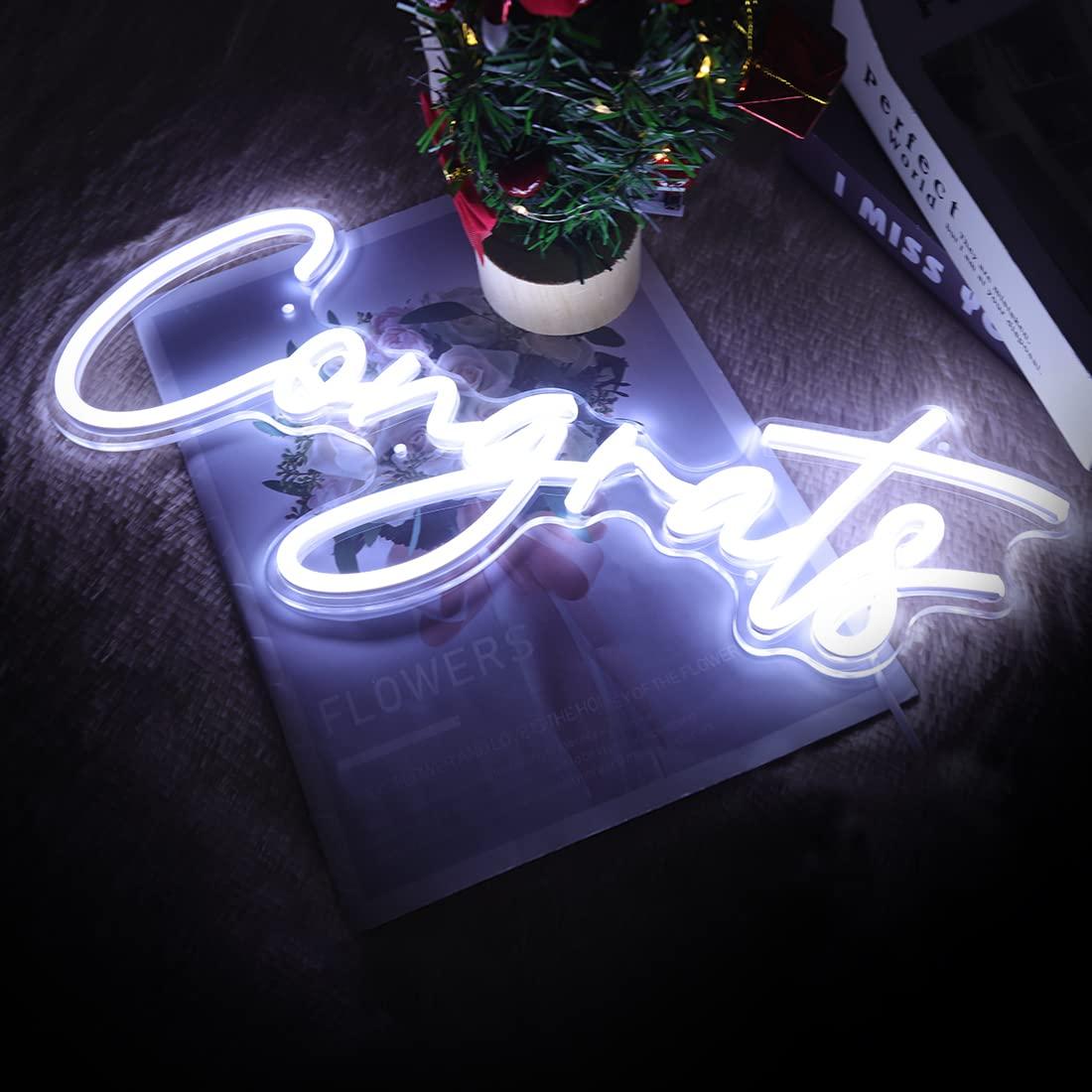 Insegna al Neon 'Congratulazio - Wall Decor Lighting recensione e prezzo