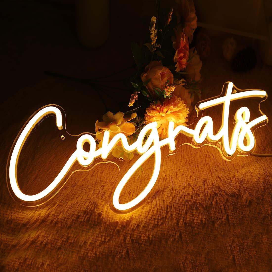Insegna al Neon 'Congratulazio - Wall Decor Lighting recensione e prezzo