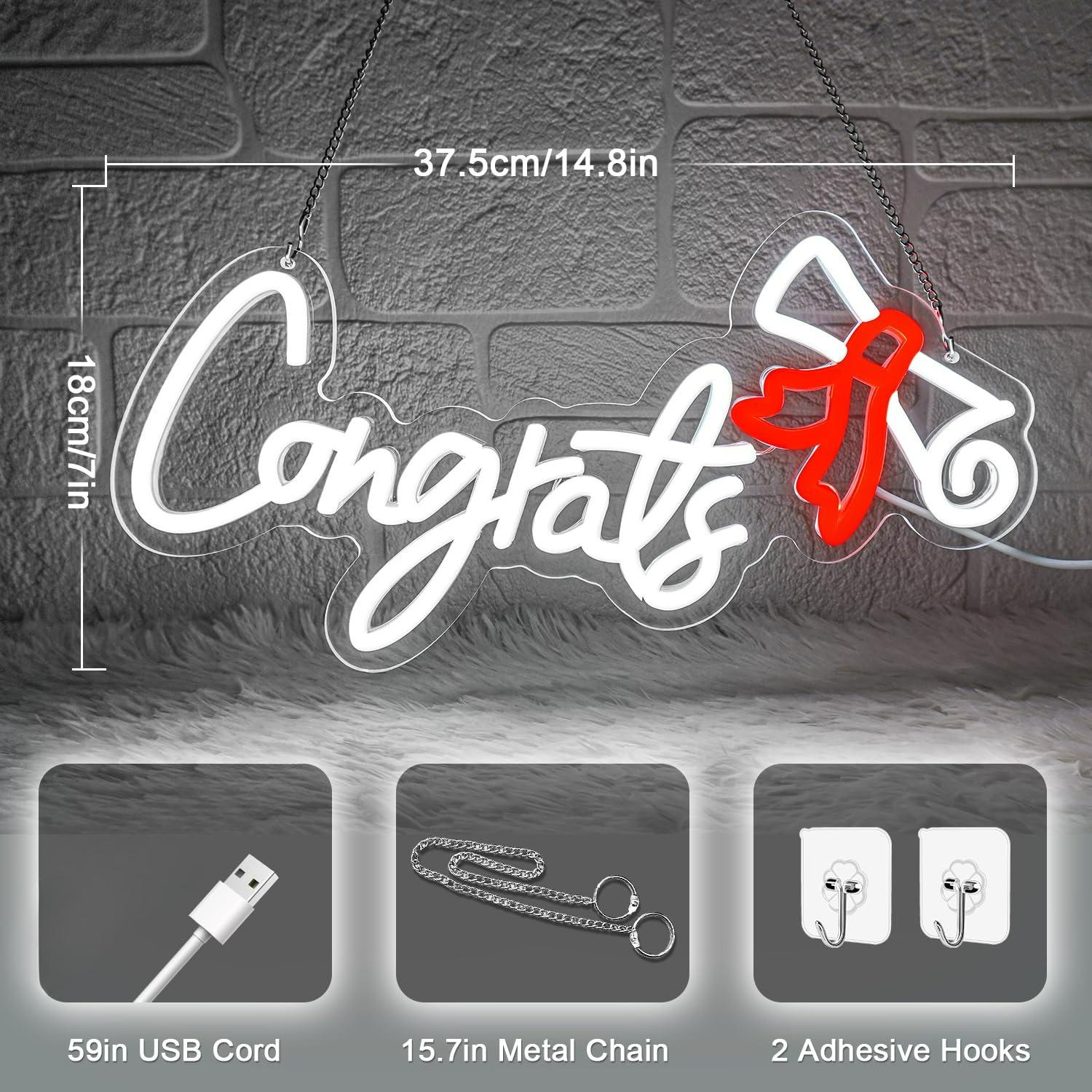 Insegna al Neon 'Congratulazio - Wall Decor Lighting recensione e prezzo