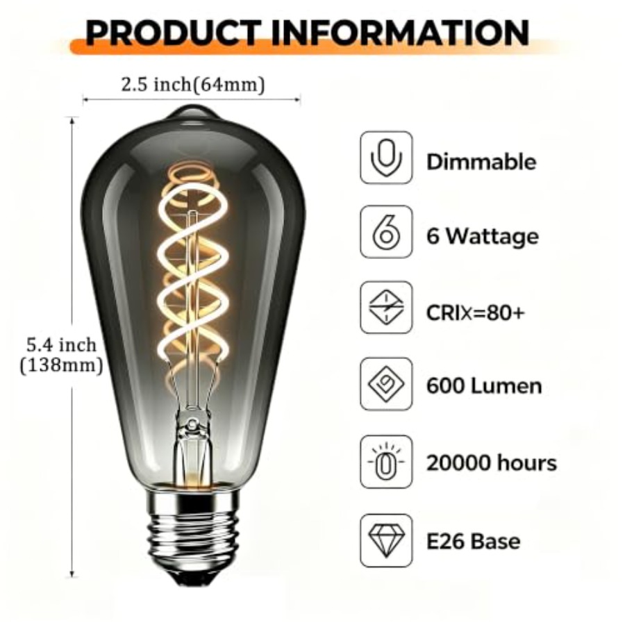 Confezione da 4 Lampadine LED  - Vintage Lighting Decor recensione e prezzo